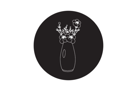 Beauties Flowers White Line Style Graphics Freebies