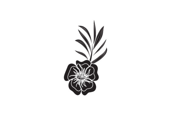 Cute Flowers Vector White Line Style Graphics Freebies