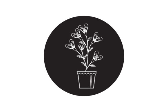 Flowers Botanical Icon White Line Style Review
