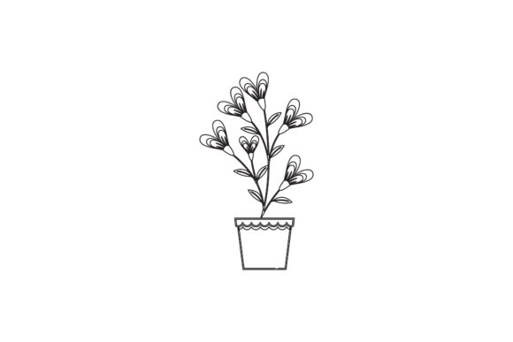 Flowers Botanical Icons Line Style Graphics Freebies Review