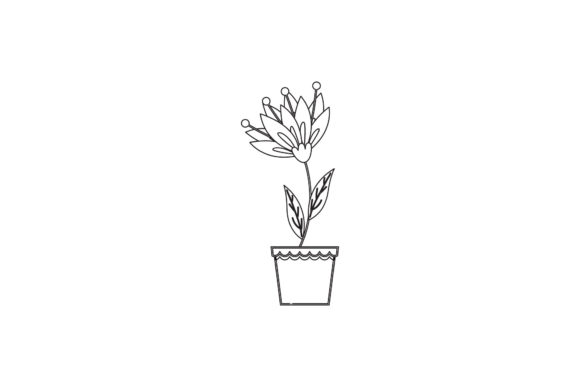 Flowers Botanical Line Style Graphics Freebies Review