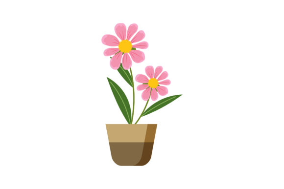 Flowers Decoration Color Pink Graphics and Illustrations
