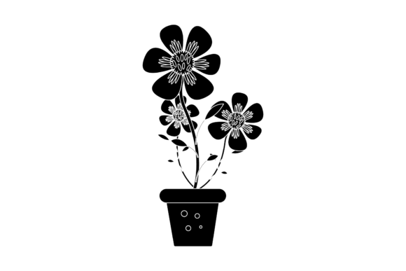 Flowers Decoration Style Black Icon Review