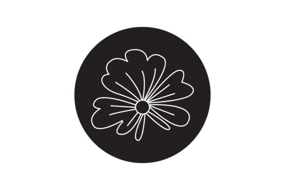 Flowers Drawing Icon White Line Style Graphics Freebies Review