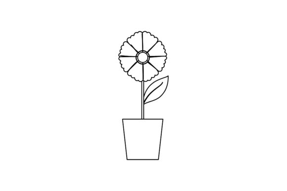 Flowers Nature Line Style Graphics Freebies