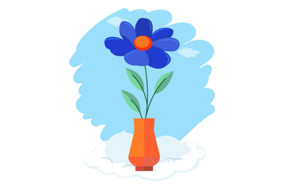 Flowers Pot Botanical Cloud Style Graphics and Illustrations Review
