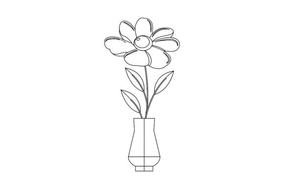 Flowers Pot Botanical Outline Graphics and Illustrations Review