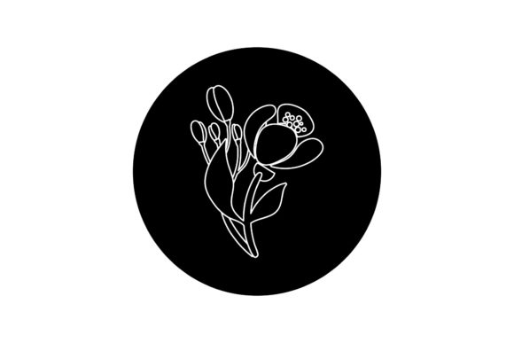Flowers Spring Icon White Line Style Review