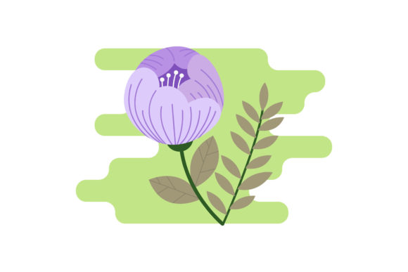 Purple Flowers Cute Icon Vector Graphics and Illustrations Review
