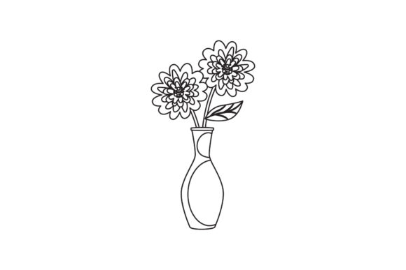 Purple Flowers Vector Line Style Graphics and Freebies Review