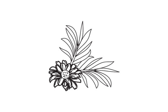 Yellow Flowers Vector Line Style Graphics and Freebies