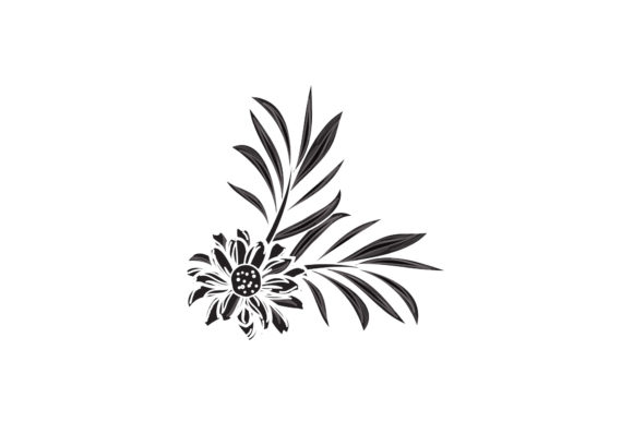 Yellow Flowers Vector White Line Style Graphics Freebies